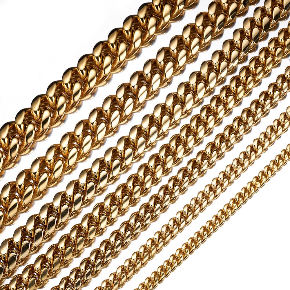 TOPGRILLZ Stainless Steel Gold - огляд і ціна Cuban Link Chain 12Mm