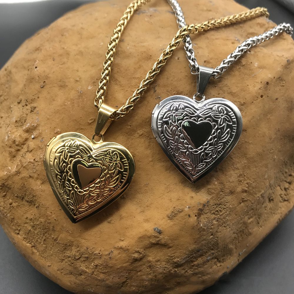 New Heart Shaped Photo Picture - огляд і ціна Heart Locket Necklace Photo