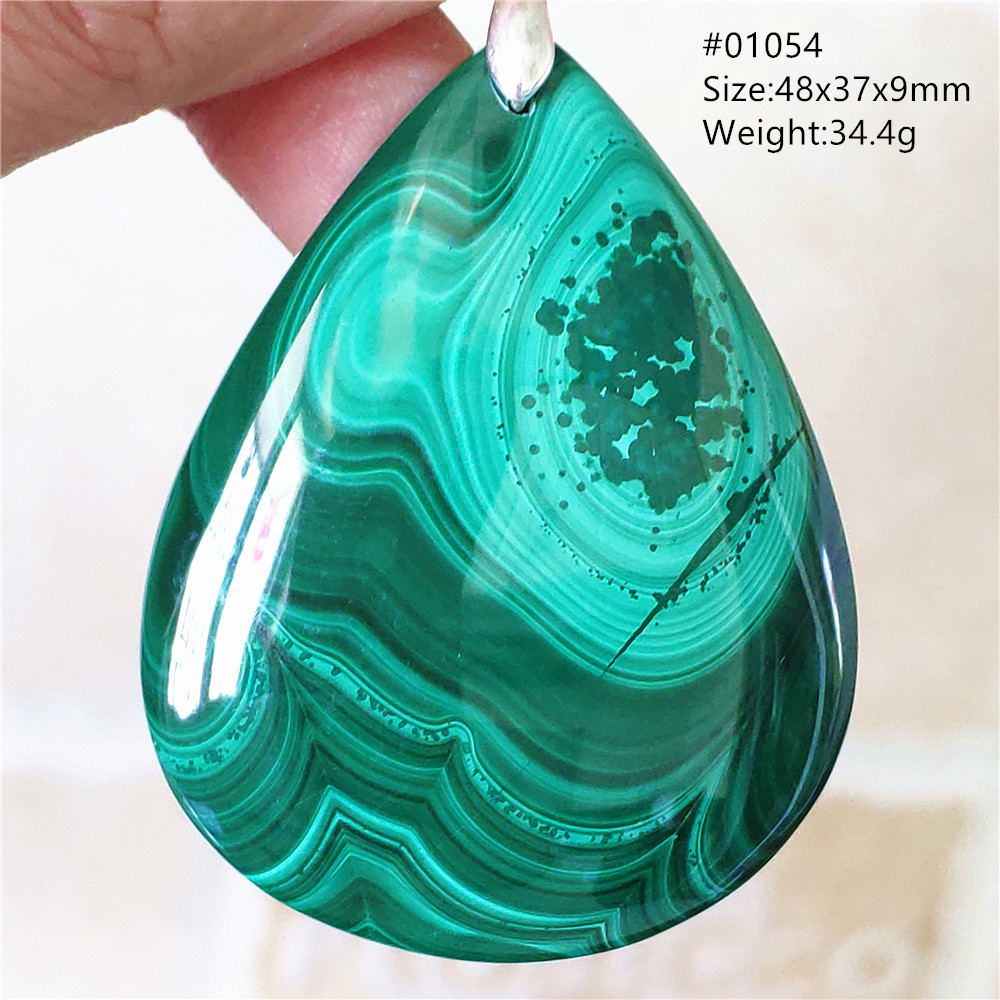 Natural Green Malachite Chryso - огляд і ціна 925 Sterling Silver Chain Necklace Men