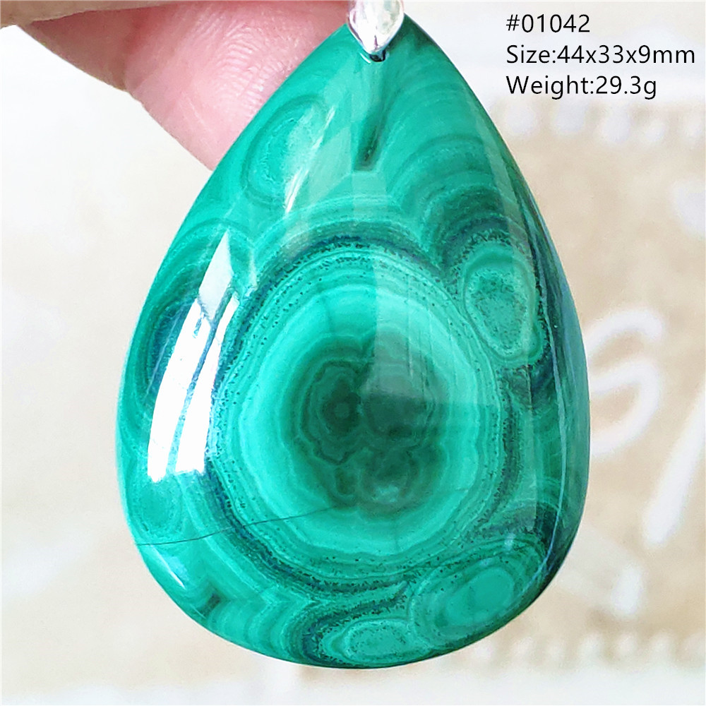 Natural Green Malachite Chryso - огляд і ціна 925 Sterling Silver Chain Necklace Men