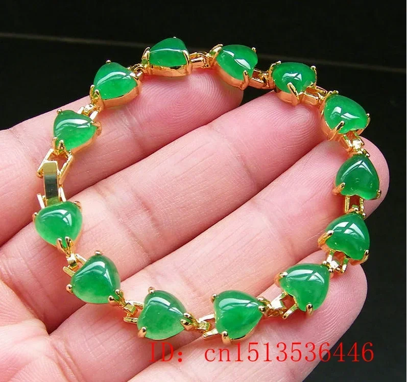 Natural Green Jade Agate LOVE  - огляд і ціна Bracelets
