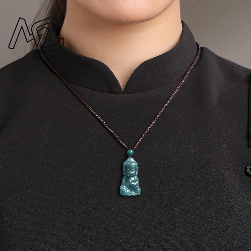 Natural Real Emerald Jade Blue - огляд і ціна Necklaces