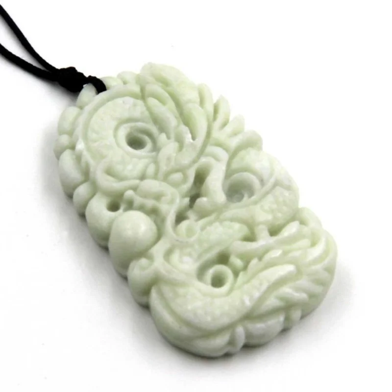 Natural White jade Dragon Phoe - огляд і ціна Necklaces