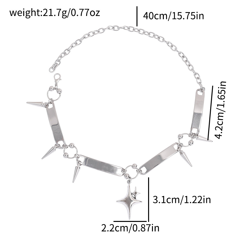 Punk Star Riveted Choker,Rock  - огляд і ціна Goth Punk Spike Choker