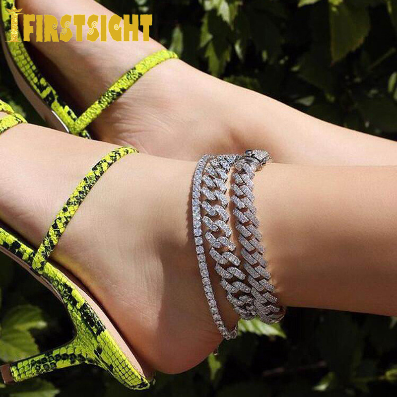 Parking Cz Rectangle Anklet Hi - огляд і ціна Cuban Link Chain 12Mm