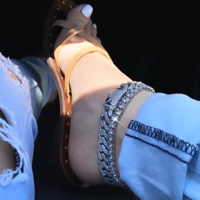 Parking Cz Rectangle Anklet Hi - огляд і ціна Cuban Link Chain 12Mm