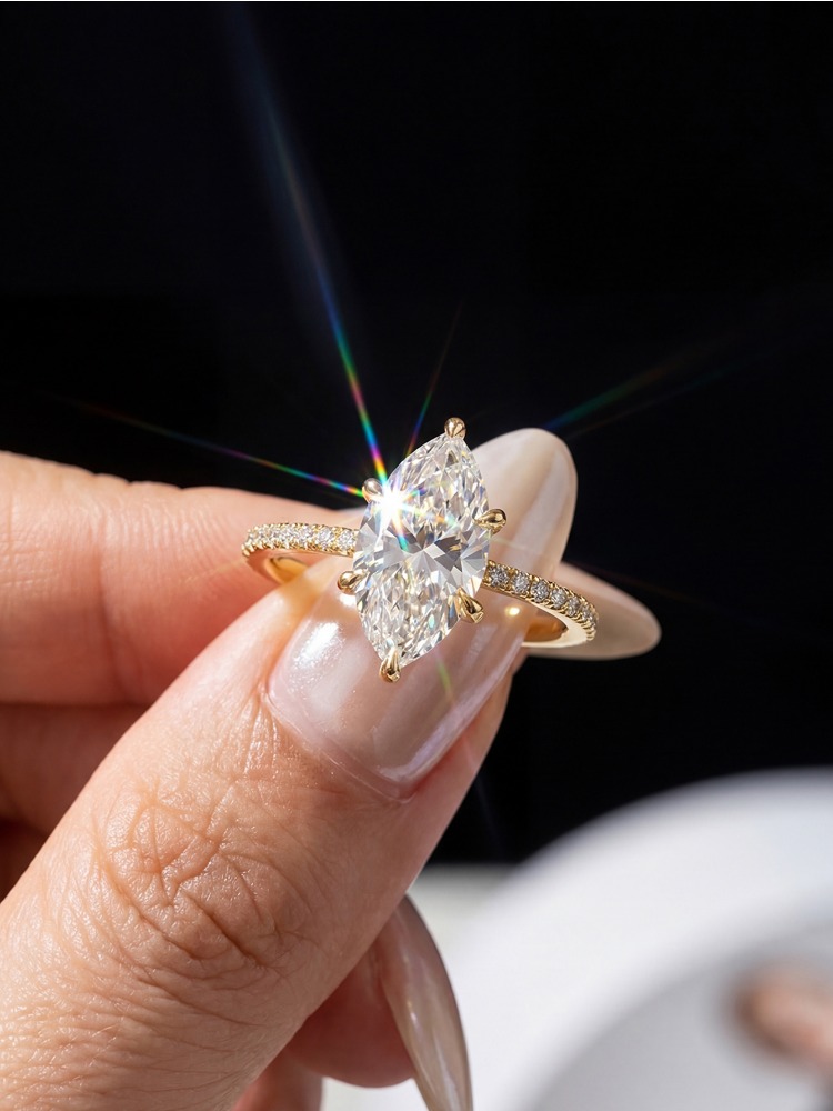 Real 2ct Real Moissanite Diamo - огляд і ціна Moissanite Engagement Ring 1 Carat