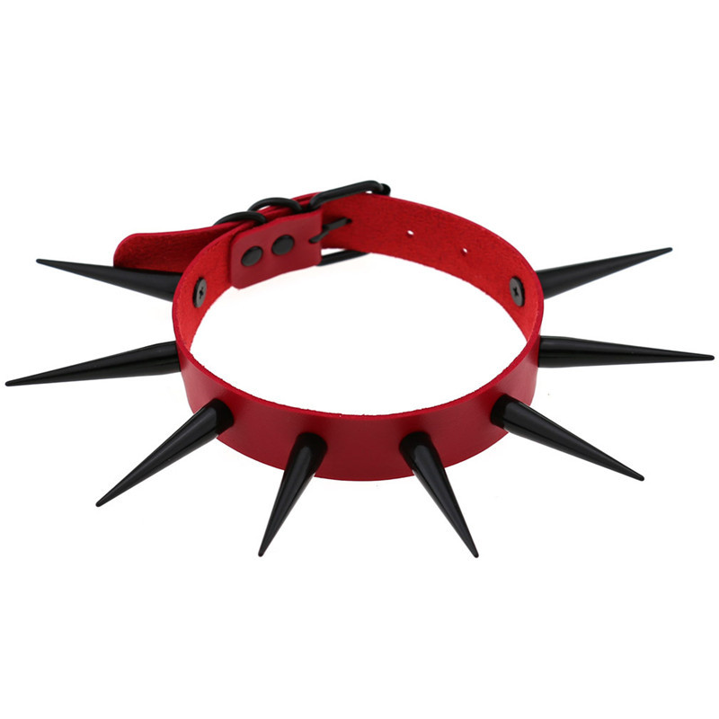 Red Long Spike Choker Punk Col - огляд і ціна Goth Punk Spike Choker