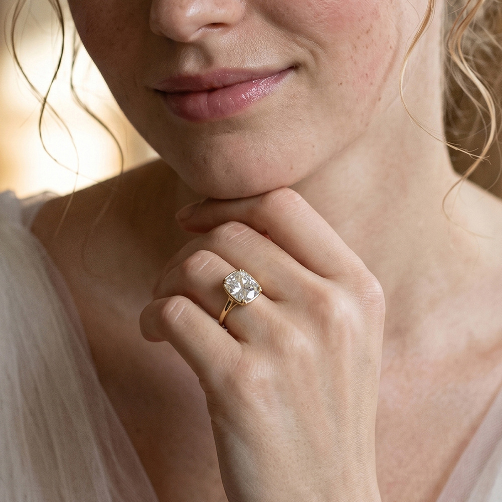 S925 Sterling Silver 1 Carat S - огляд і ціна Moissanite Engagement Ring 1 Carat
