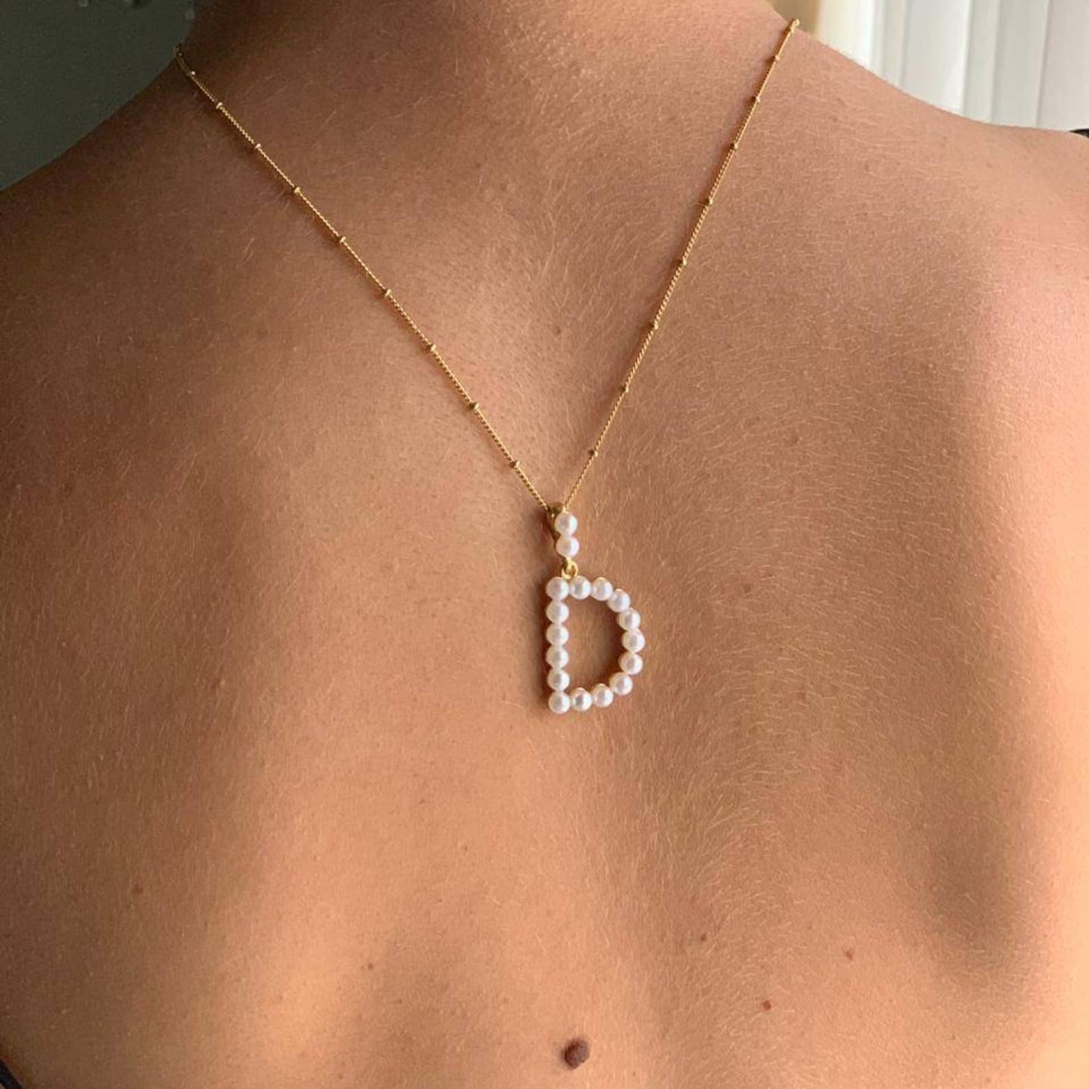 Pearl Initial Layering Pendant - огляд і ціна Custom Name Necklace Stainless Steel