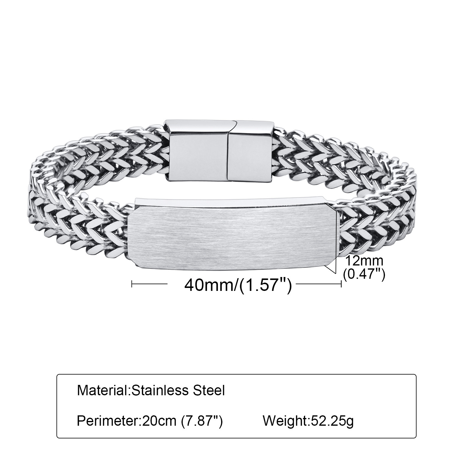Free Customize ID Bracelets fo - огляд і ціна Cuban Link Chain 12Mm