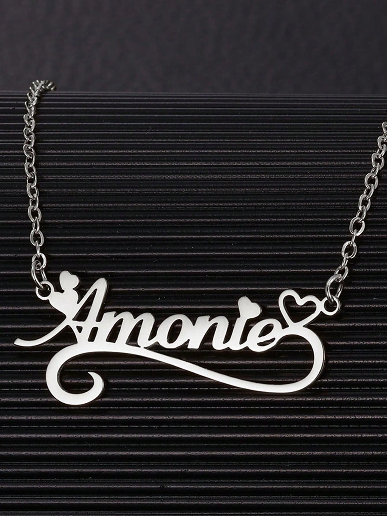 Custom Name Hollow Heart Neckl - огляд і ціна Custom Name Necklace Stainless Steel