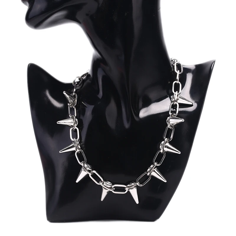 Goth Rock Biker Spike Rivet Co - огляд і ціна Goth Punk Spike Choker
