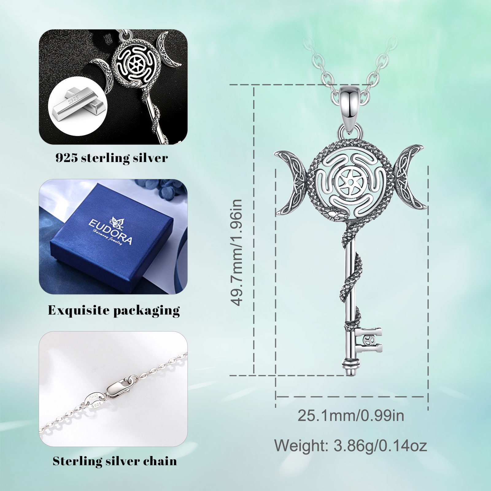 Eudora 925 Sterling Silver Hec - огляд і ціна 925 Sterling Silver Chain Necklace Men