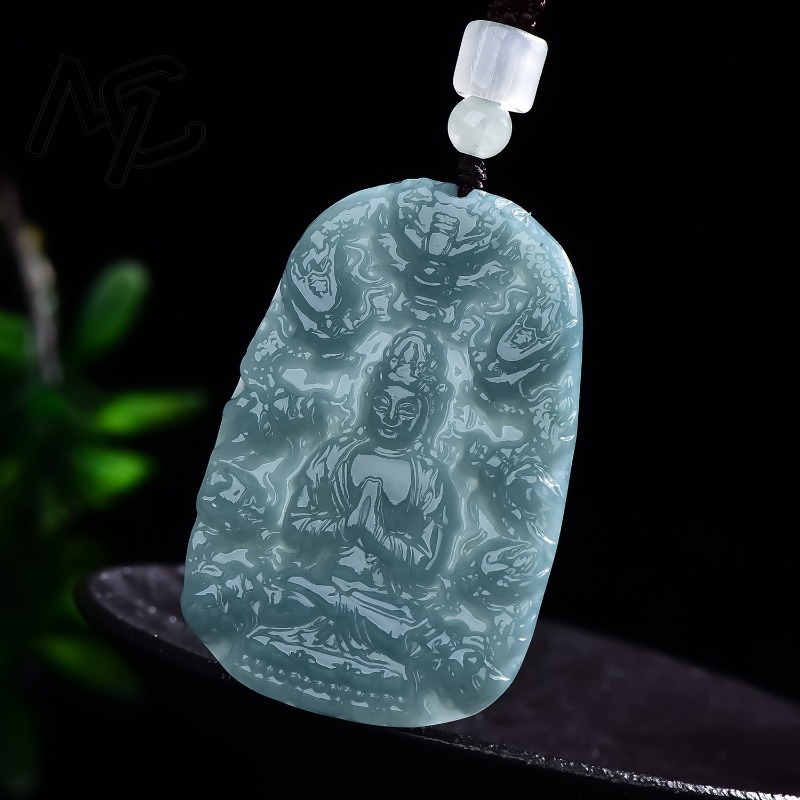 Real Natural Emerald Jade Blue - огляд і ціна Necklaces