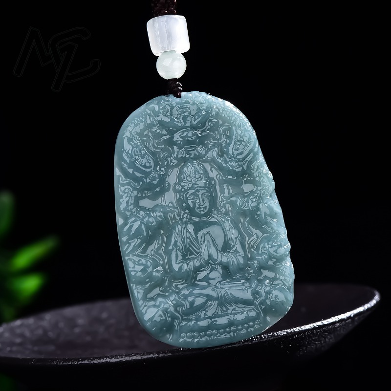 Real Natural Emerald Jade Blue - огляд і ціна Necklaces