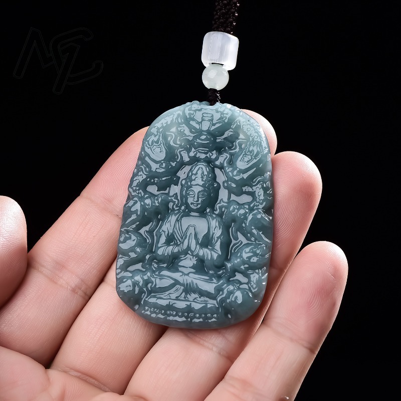Real Natural Emerald Jade Blue - огляд і ціна Necklaces