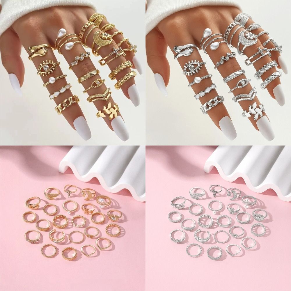 23 Pcs/Set Vintage Punk Ring S - огляд і ціна Vintage Punk Knuckle Rings Set