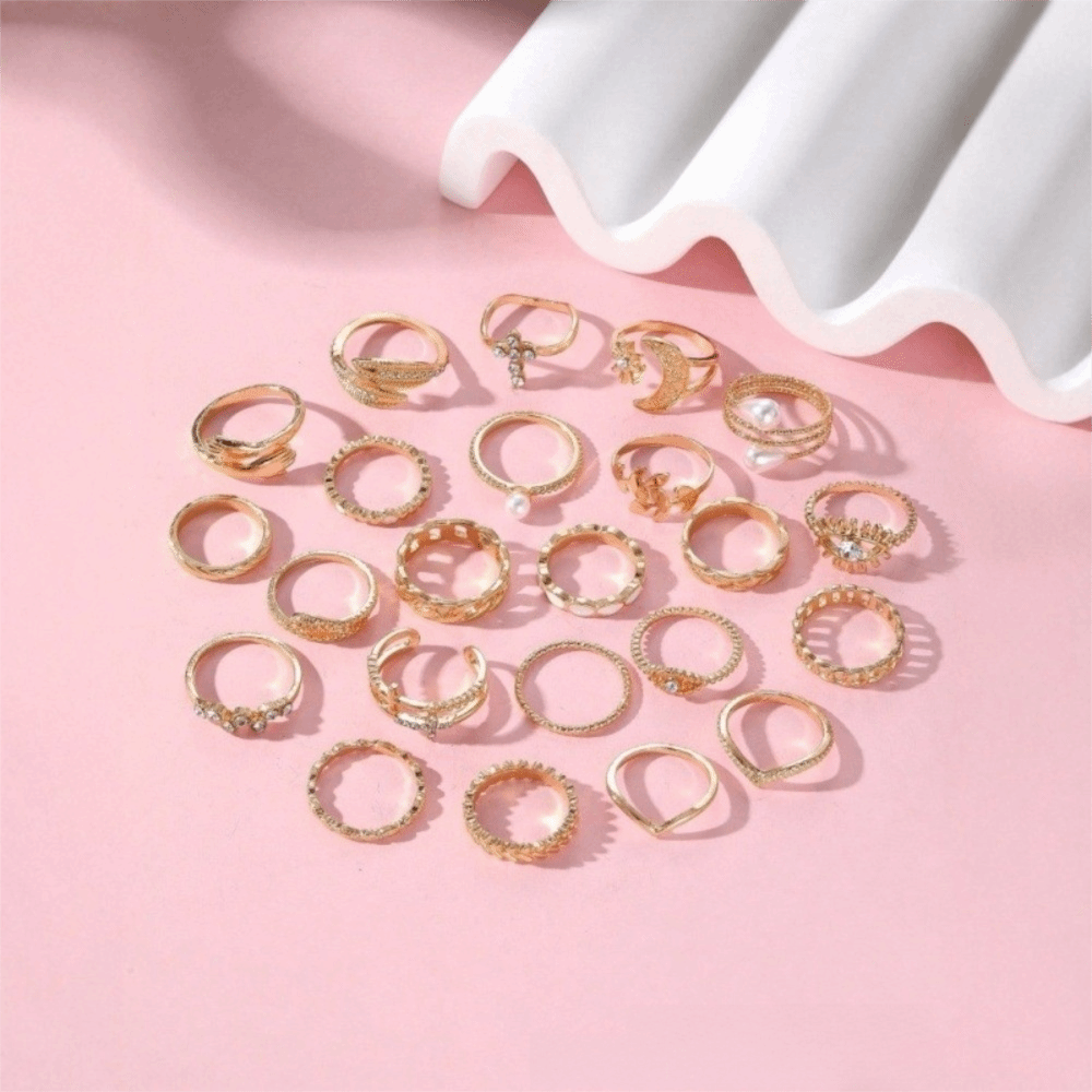 23 Pcs/Set Vintage Punk Ring S - огляд і ціна Vintage Punk Knuckle Rings Set