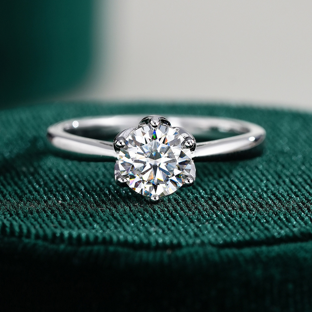 JoyceJelly Classic Six-Claw Mo - огляд і ціна Moissanite Engagement Ring 1 Carat
