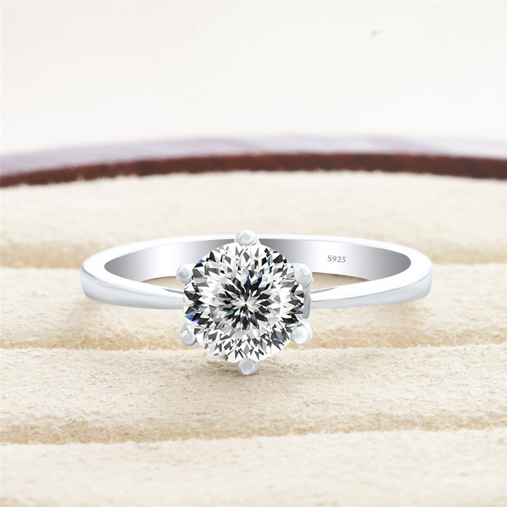JoyceJelly Classic Six-Claw Mo - огляд і ціна Moissanite Engagement Ring 1 Carat