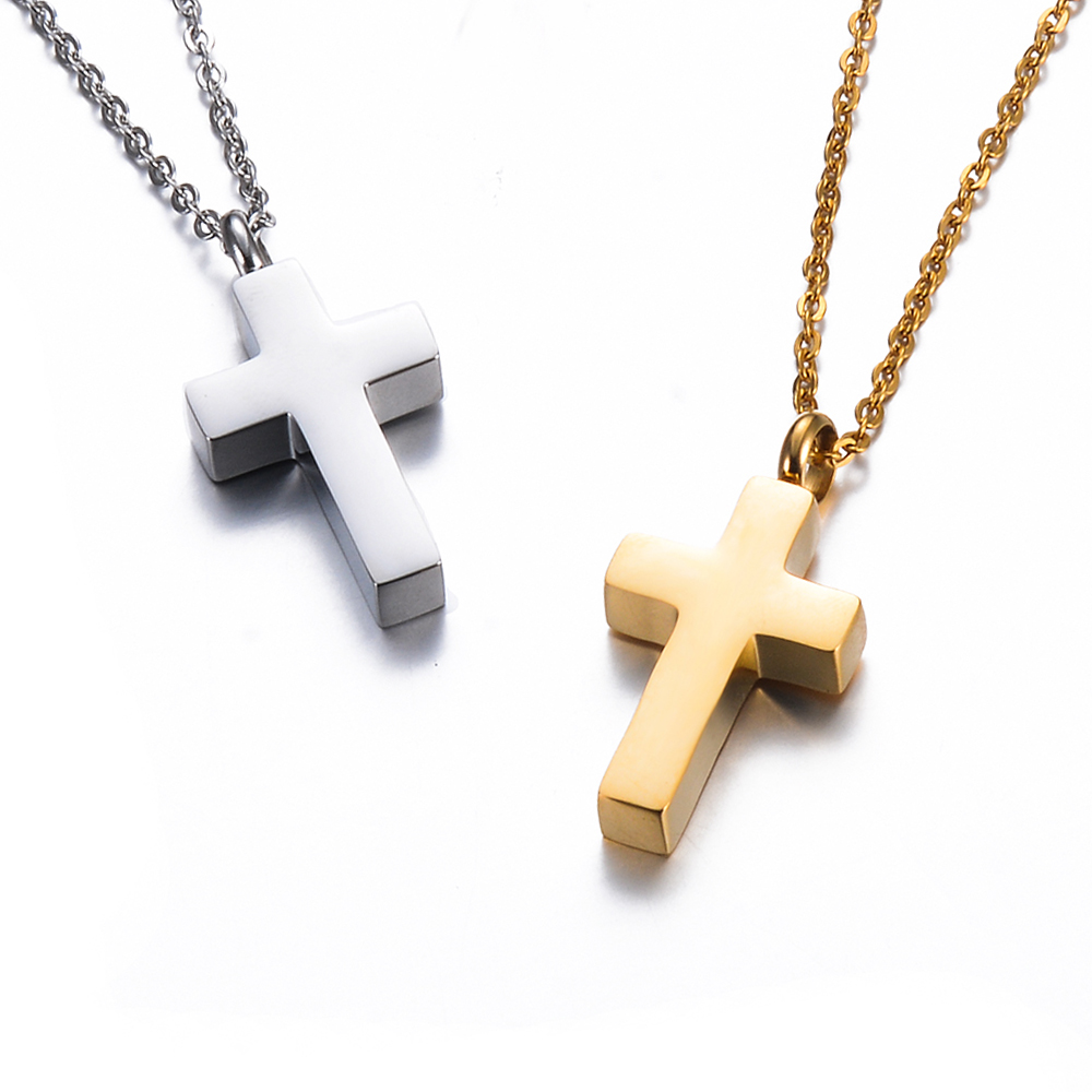 Stainless Steel Cremation Cros - огляд і ціна Cross Pendant Necklace Gold