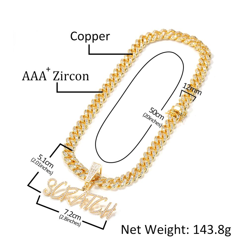 TBTK Customized Name Curisve L - огляд і ціна Cuban Link Chain 12Mm