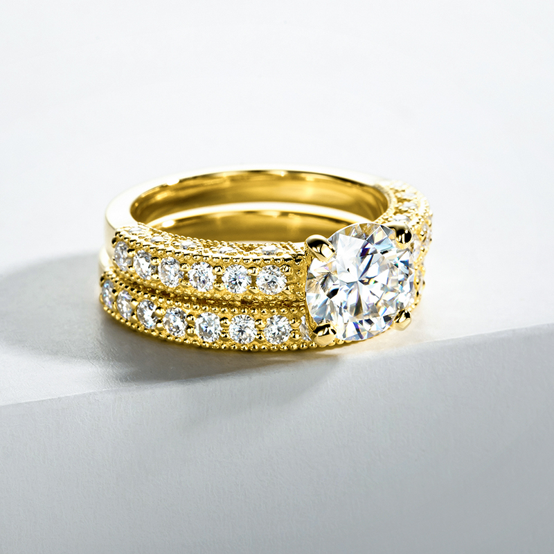 Ring Set For Women 925 Sterlin - огляд і ціна Moissanite Engagement Ring 1 Carat