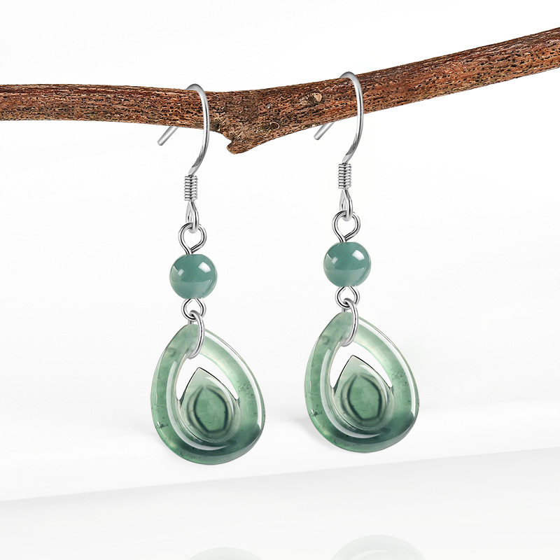 Blue Myanmar Jadeite Water Dro - огляд і ціна Earrings
