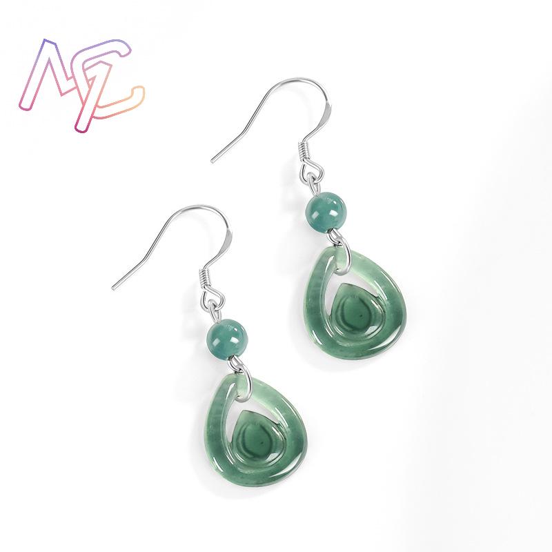 Blue Myanmar Jadeite Water Dro - огляд і ціна Earrings