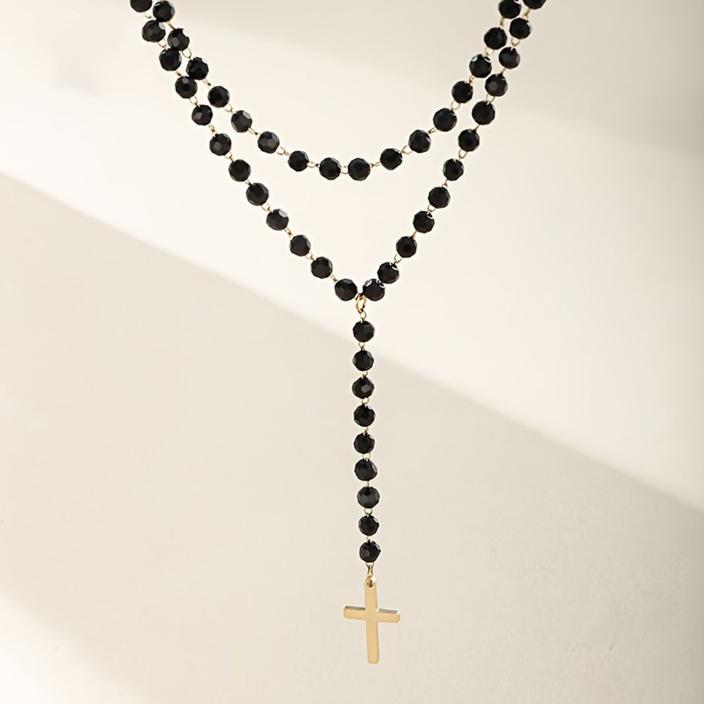 Gothic Double Layer Black Crys - огляд і ціна Layered Pendant Necklace Aesthetic