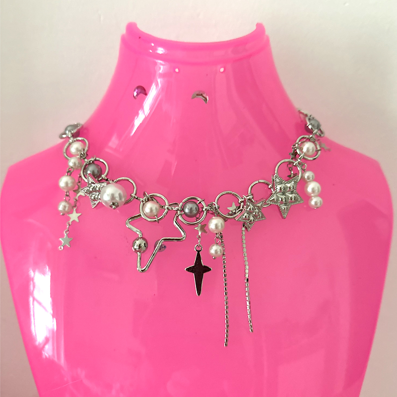 Y2K Jewelry Pearl Splicing Sta - огляд і ціна Pearl Choker Necklace Vintage