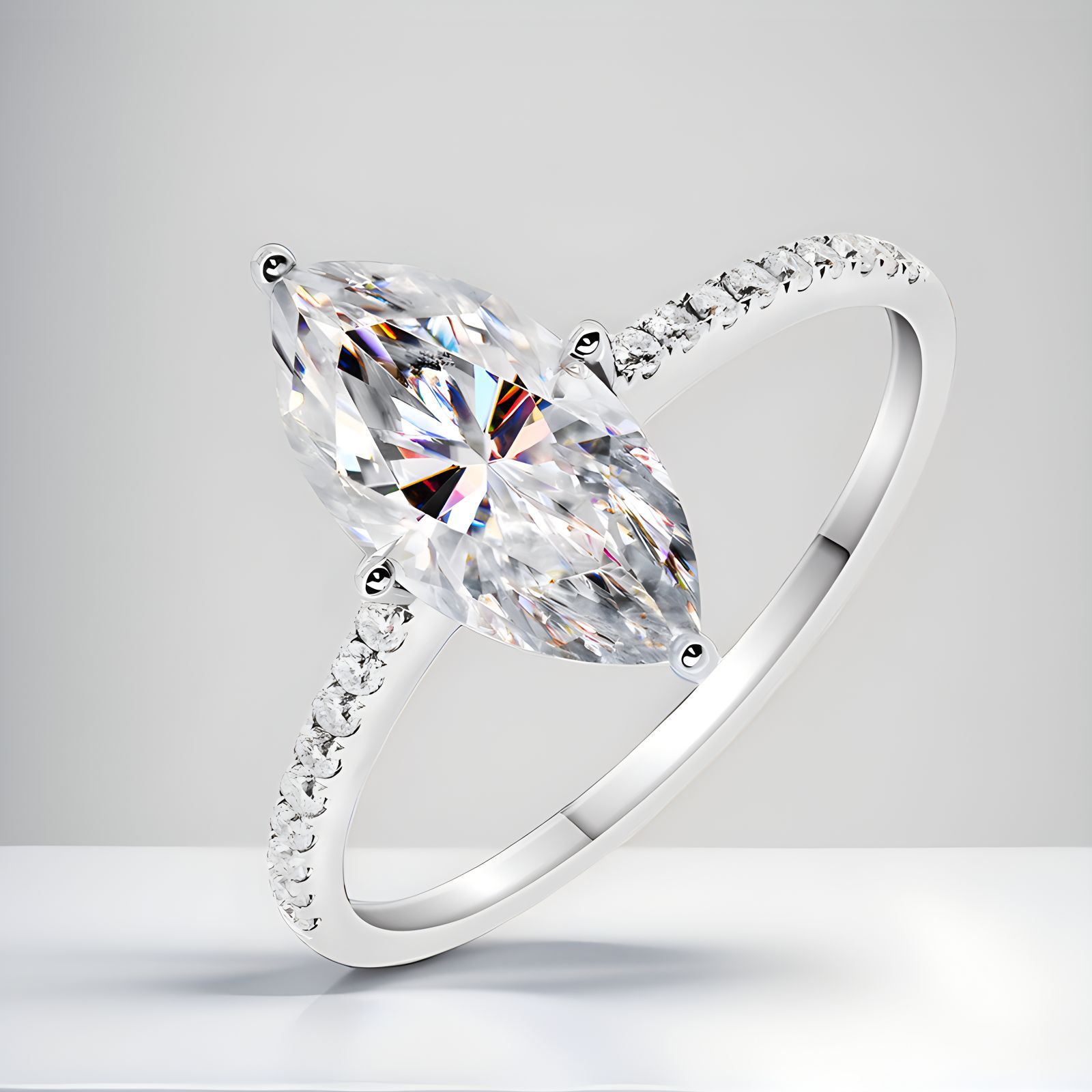 Luxury Real 1 Carat D Color Ma - огляд і ціна Moissanite Engagement Ring 1 Carat