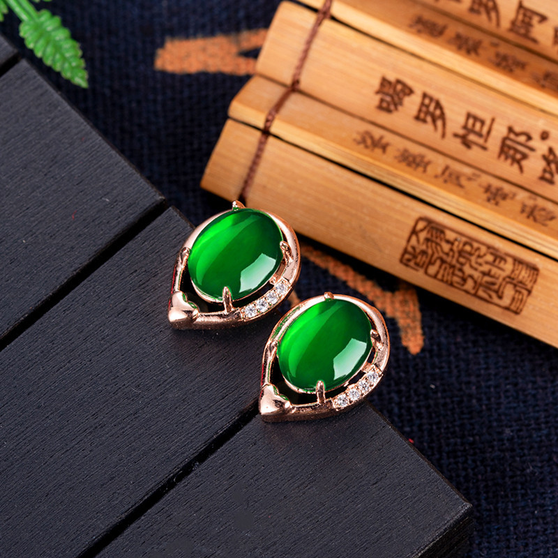 Natural Jade Flower Earrings S - огляд і ціна Earrings