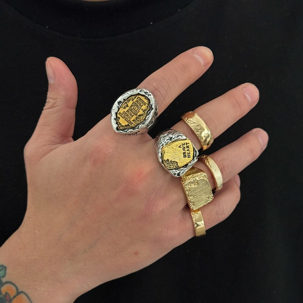 Finger Rings Sets 6Pcs/Set Geo - огляд і ціна Vintage Punk Knuckle Rings Set