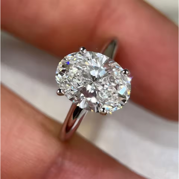 1/2/3 Carat Oval Cut Moissanit - огляд і ціна Moissanite Engagement Ring 1 Carat