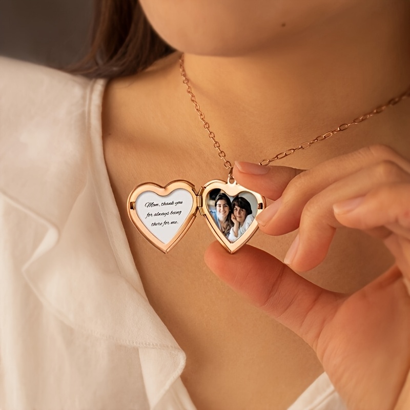 Custom 1/2 Photo Necklace Hear - огляд і ціна Heart Locket Necklace Photo